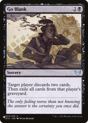 Go Blank [The List Reprints]