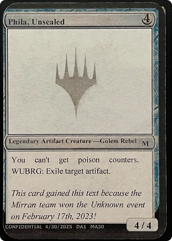 Phila, Unsealed (Reprint) [Unknown Event]