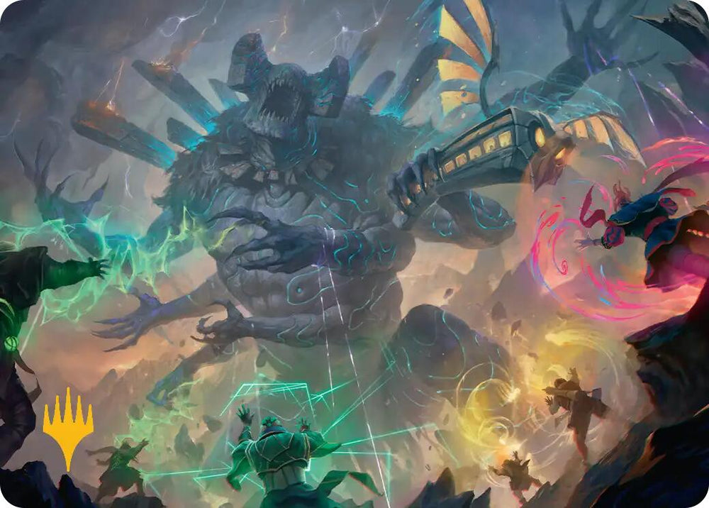 Moment of Reckoning Art Card (Gold-Stamped Planeswalker Symbol) [Secrets of Strixhaven Art Series]