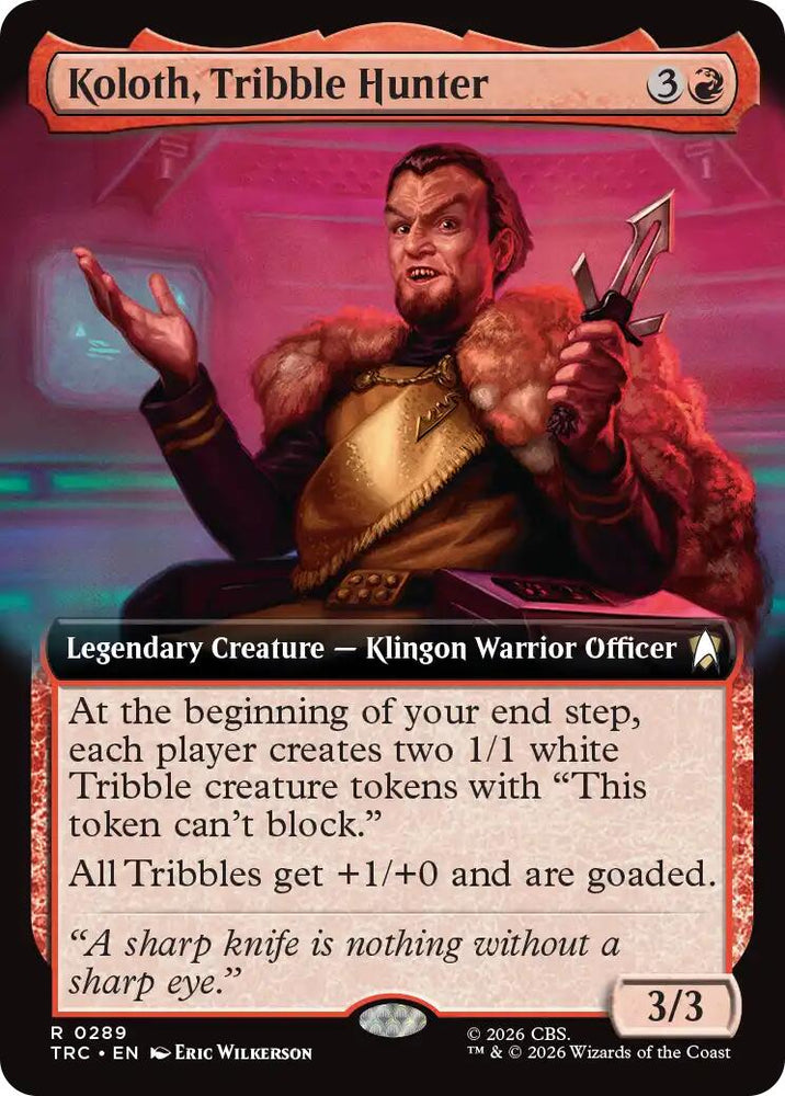 Koloth, Tribble Hunter (Extended Art) [Star Trek Commander]