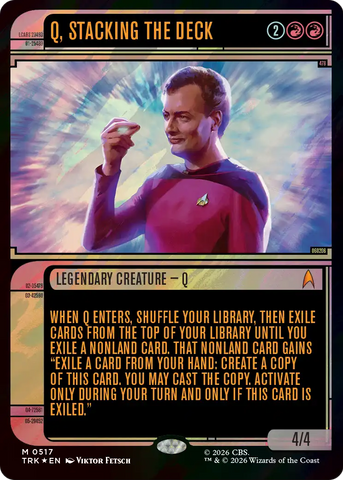 Q, Stacking the Deck (Showcase) (Surge Foil) [Star Trek]